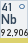 Niob (Symbol: Nb, Ordnungszahl: 41)