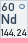 Neodym (Symbol: Nd, Ordnungszahl: 60)