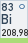 Bismut (Symbol: Bi, Ordnungszahl: 83)